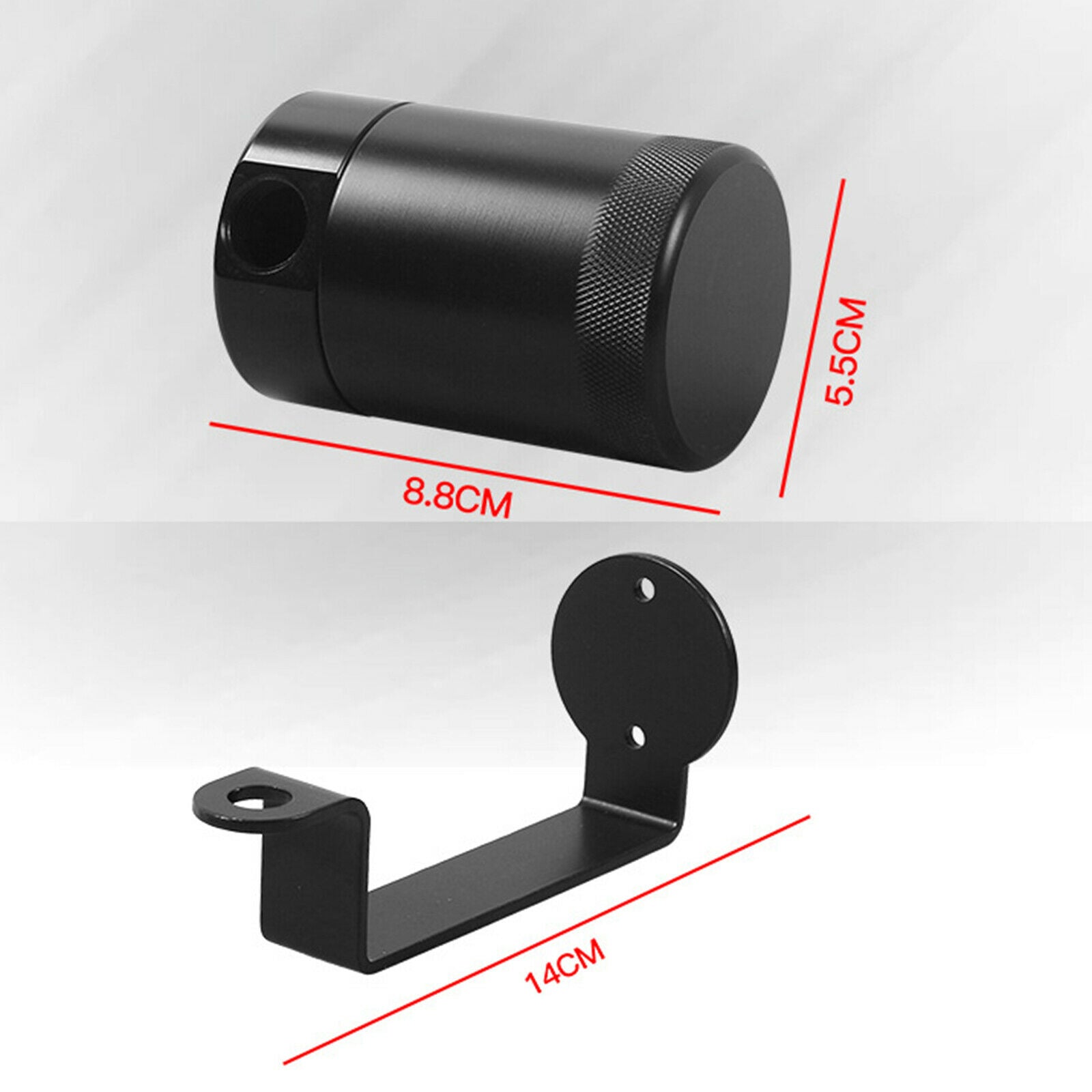 Oil Separator Performance 3060P-B Black Catch Tank Fit for Passenger Side