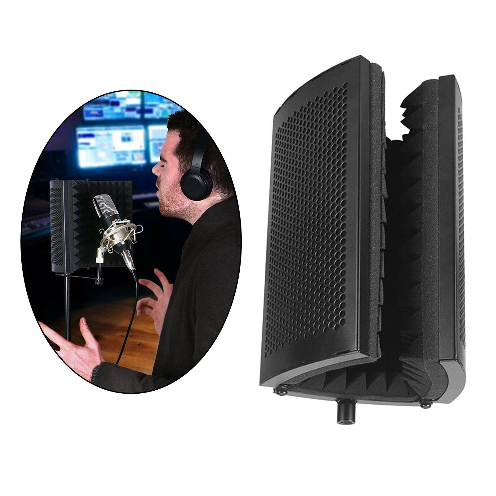 New Recording Mic Microphone Isolation Shield Cover Sound Absorbing Foam