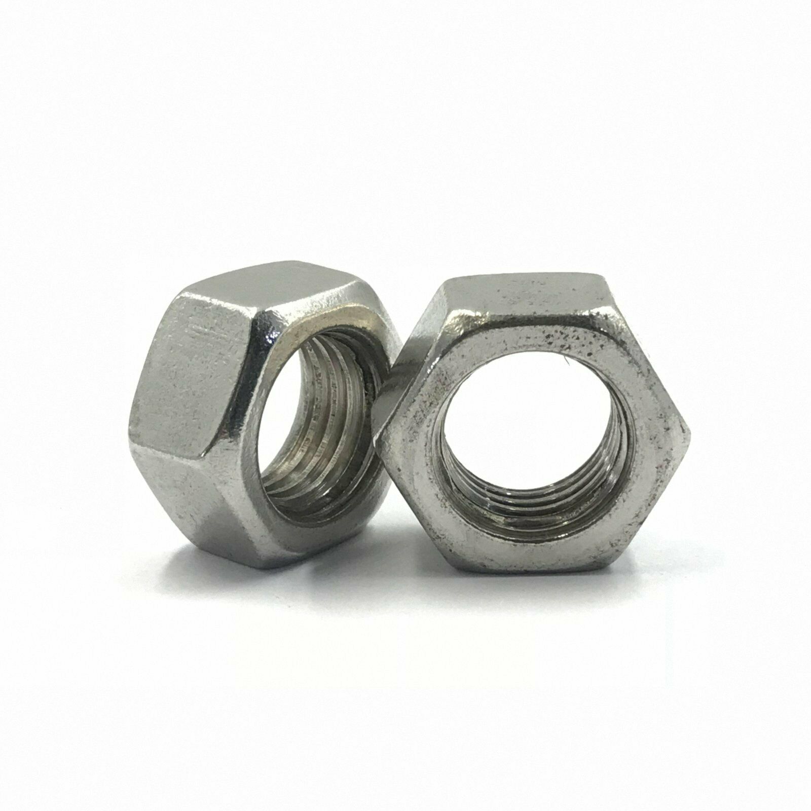 New 2Pcs M10 x 1.5 Metric Left Hand Thread Stainless Steel Hex Nut [M1]