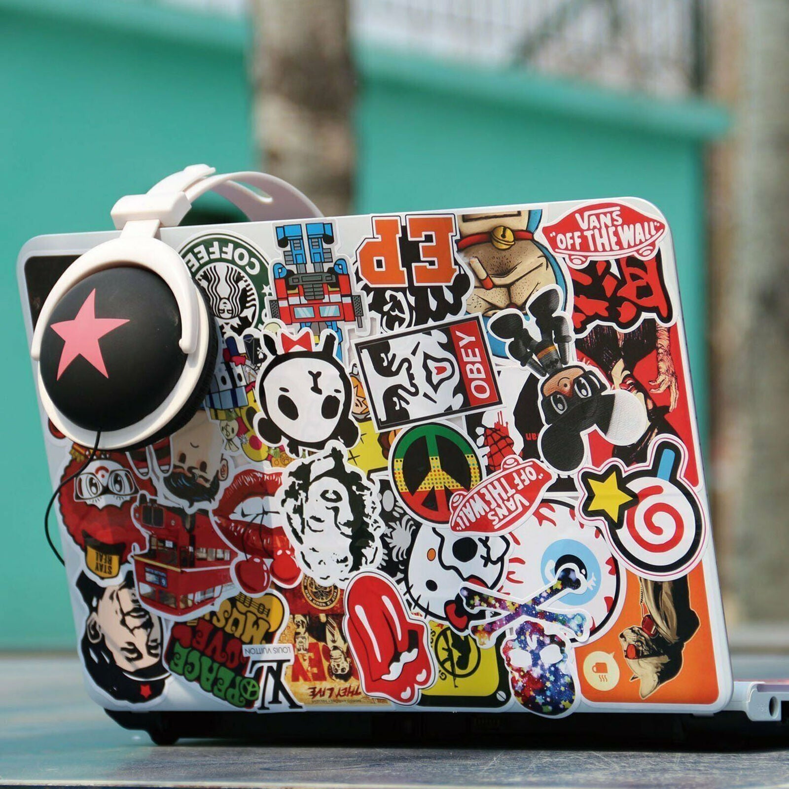 100PCS Hippie Laptop Skateboard Stickers Bomb Vinyl Luggage Decals Dope Sticke