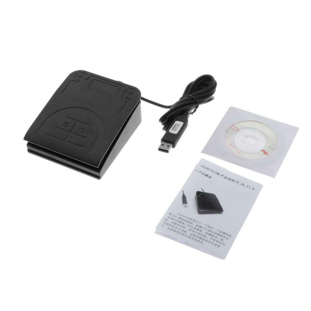 USB Foot Switch Pedal Control Keyboard Mouse Keystrokes for Computer PC
