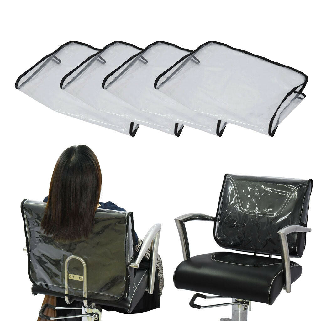 4x Hairdressing Chair Back Covers Hair Salon PVC Vinyl Cover Protective
