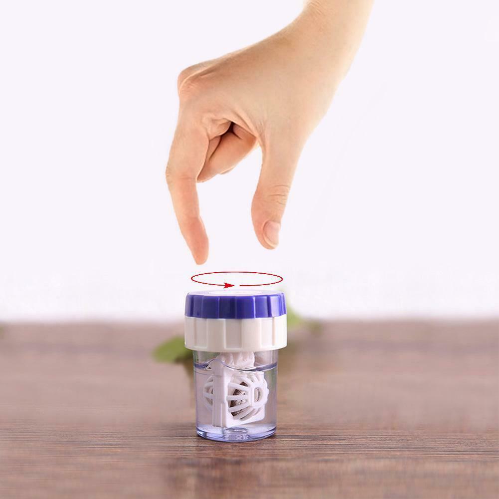 US-pupil Plastic Washing Box Manually Contact Lens Cleaner Container Tools @