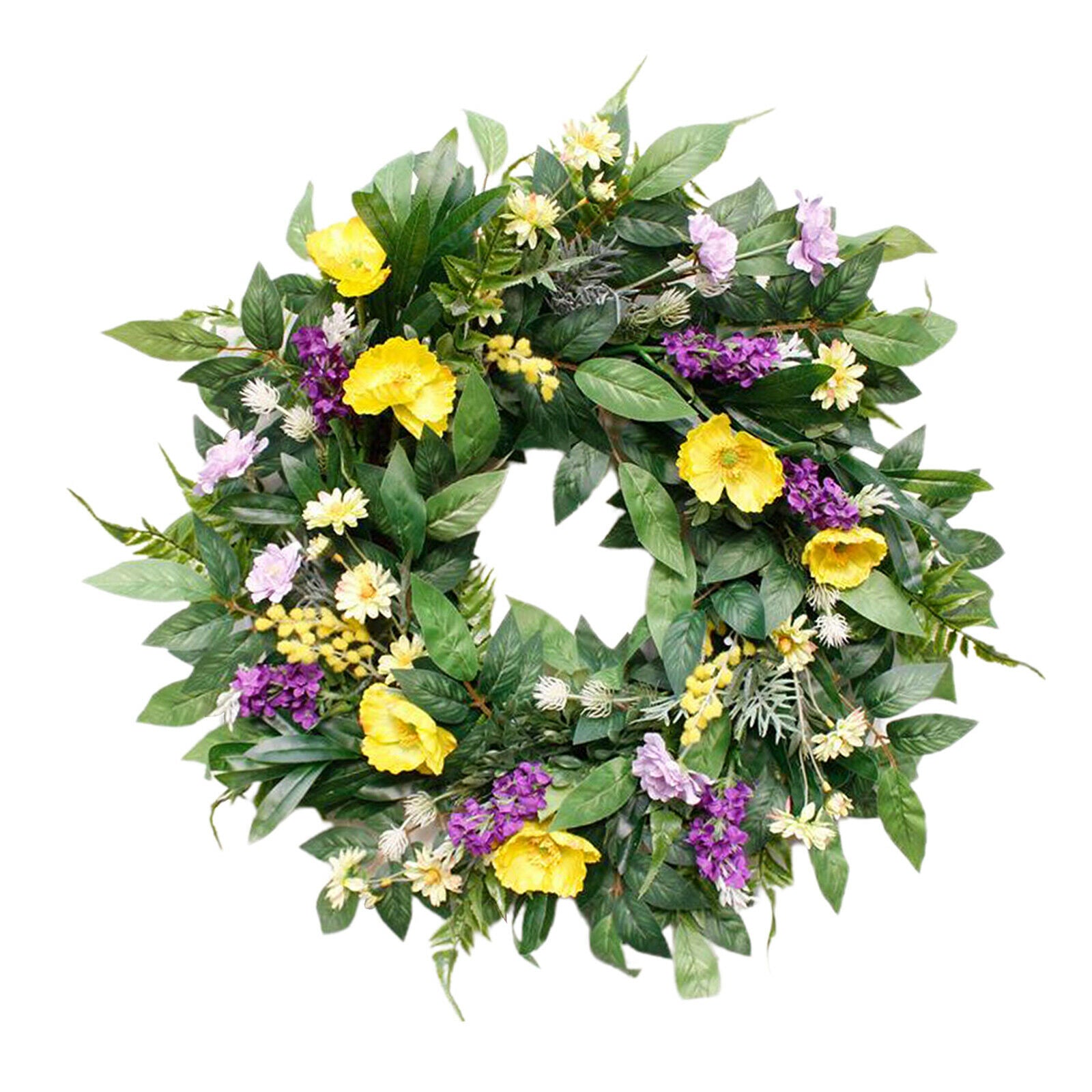 Floral Wreath Wall Wreaths Summer Wildflowers Front Door Garland Ornament