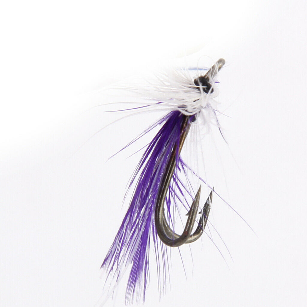 12pcs Lures with Feathers Double Fish Hooks Crank Bait Minnow Popper
