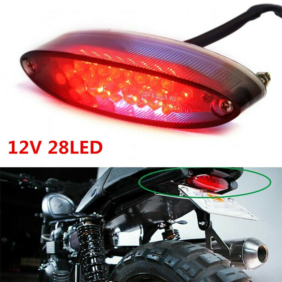 28LED Rear Stop Tail Rear Brake Light License Plate Lamp for Motorcycle Bike ATV
