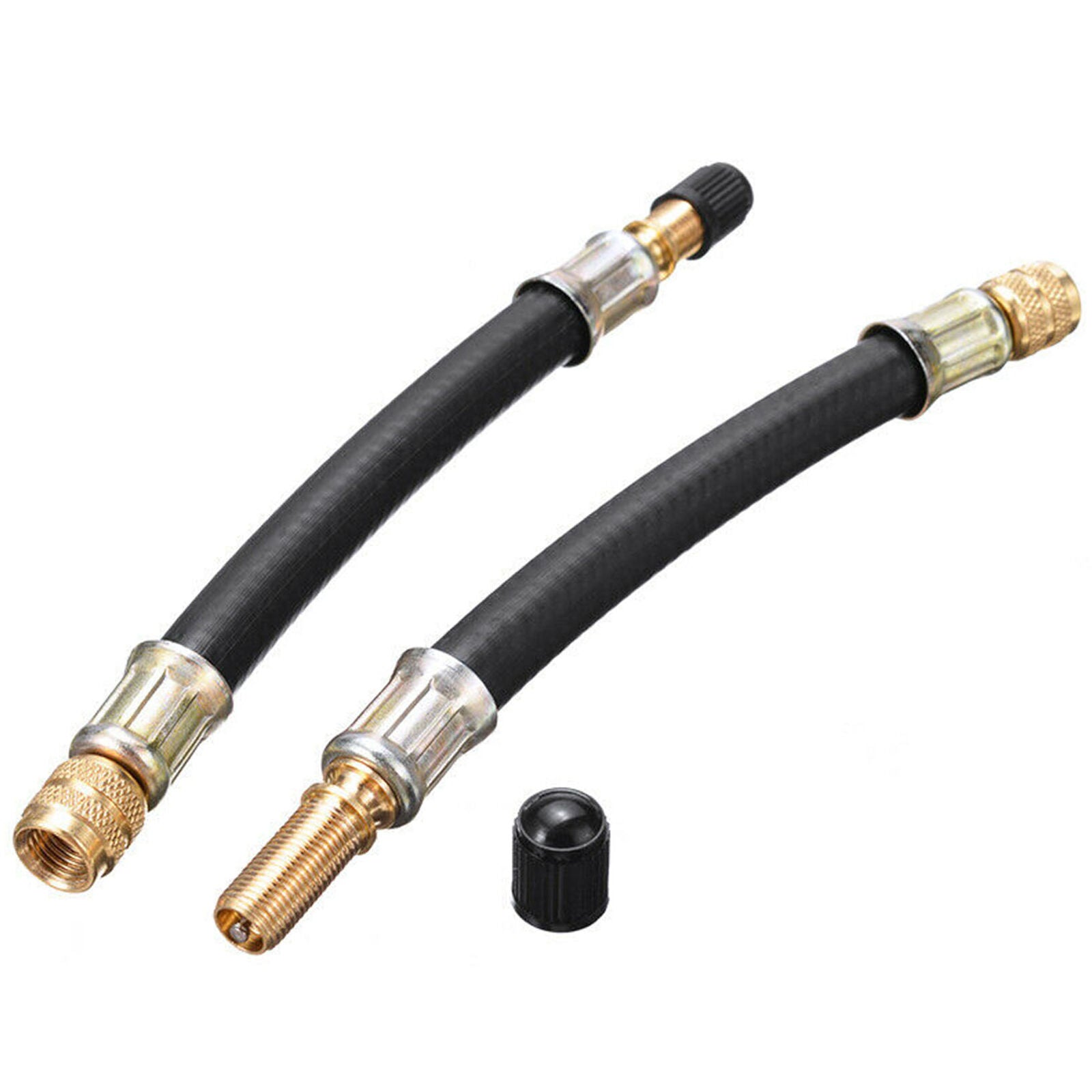2x Flexible Air Tyre Valve Extension Adaptor Motorcycle Car Tire Stem Extender
