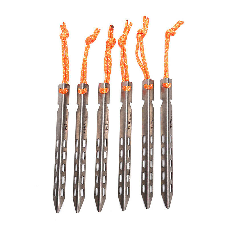 Titanium Tent Peg V Shape Outdoor Camping Tent Nail Titanium Tent stake .l8