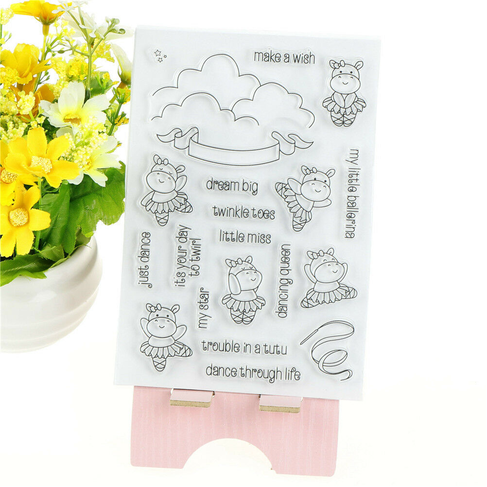 Dancing cow Clear Silicone Stamp/Seal for DIY Scrapbooking/photo Album Dec.l8