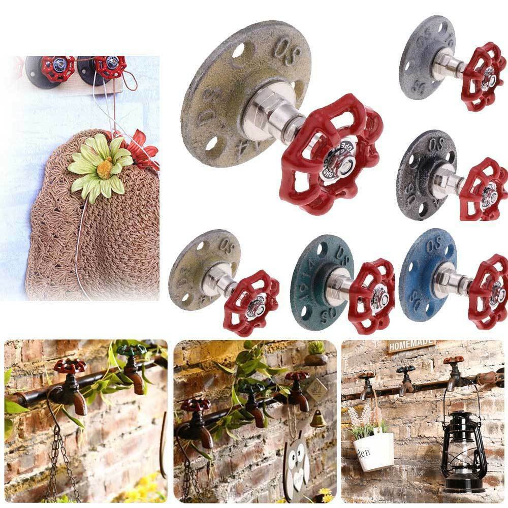 Rustic Hand Wheel Hook Wall-mounted Coat Hanger Household Storage Hook