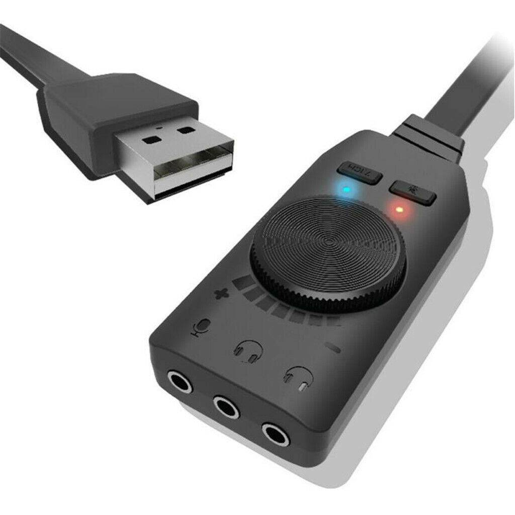 Virtual 7.1CH Channel USB 2.0 Audio Sound Card Adapter No External Power