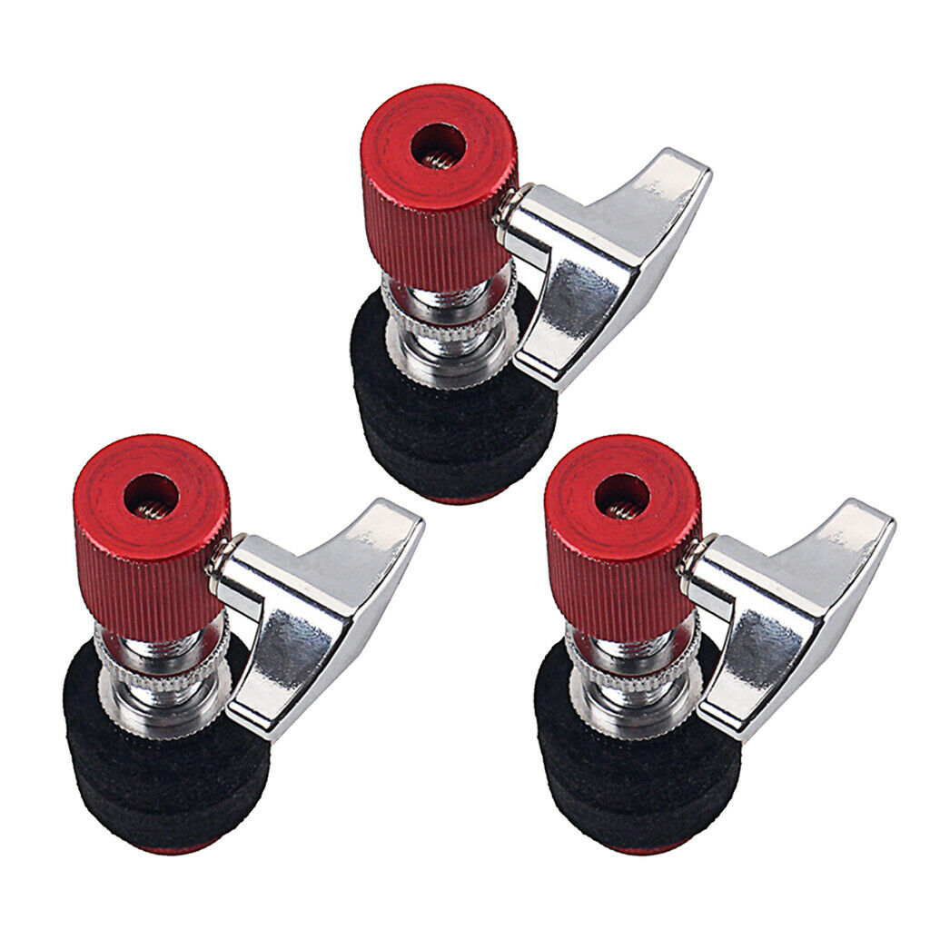 3 Packs Alloy Hi-Hat Clutch for 1/4" Rod Jazz Percussion Instrumental Parts