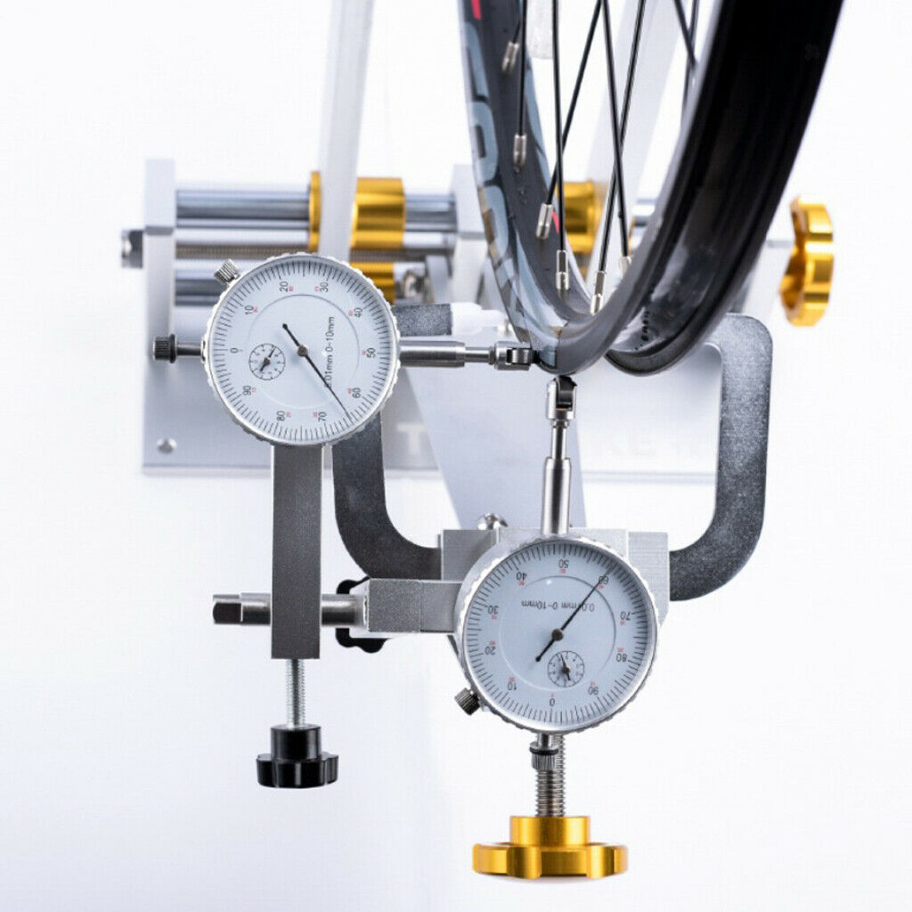 Set of 2 Bike Rim Tester Roller Wheels Point Head Gauge Parts Accessories