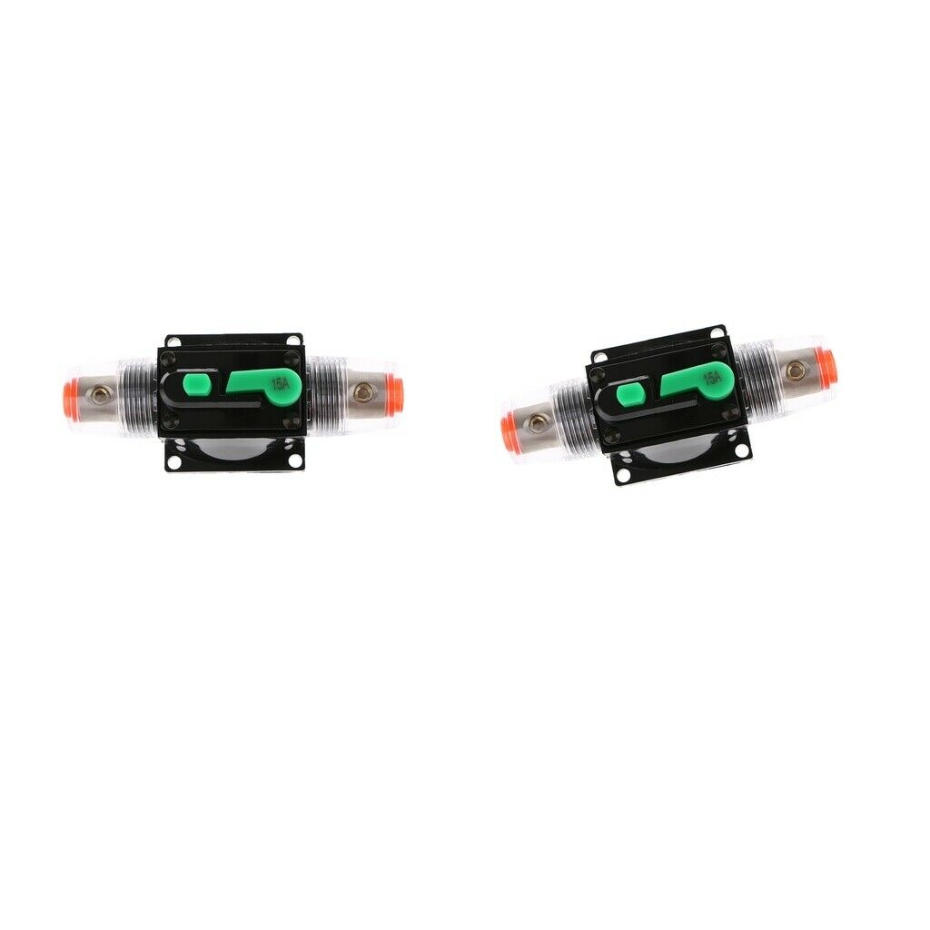 2pcs Circuit Breakers 15AMP Manual Reset Circuit Breakers for Car KLW RV ATV
