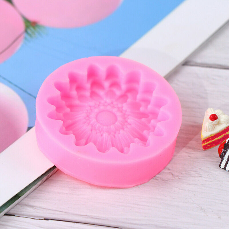 Sunflower Flower Petals Embossed Silicone Mold Relief Fondant Cake Decor .l8