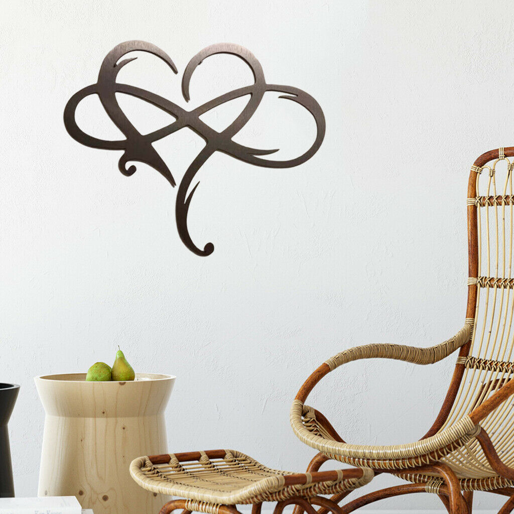 Infinity Love Wall Hanging Sign Livingroom  Heart Decor Patio Ornament