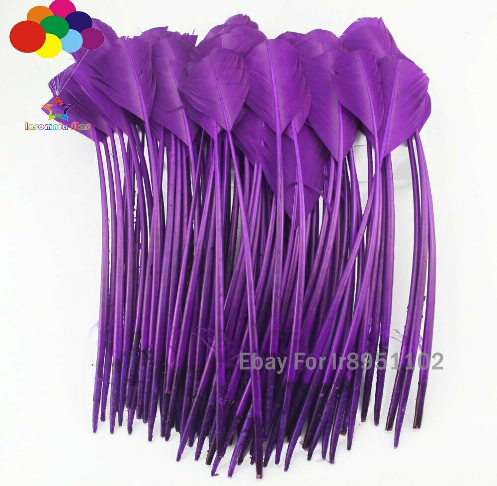 Dark purple 100 pcs 28-35cm turkey wing feathers 11-14inch Plume making Carnival
