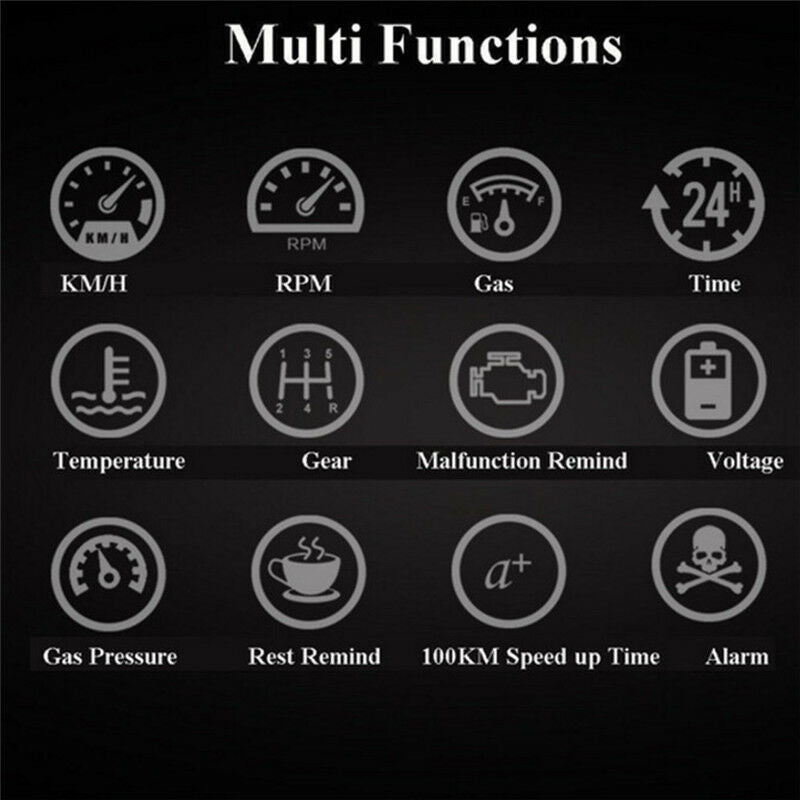 Universal F4 Head Up Display HUD ODB2 Auto Car Speedometer Warning System Saf Rf