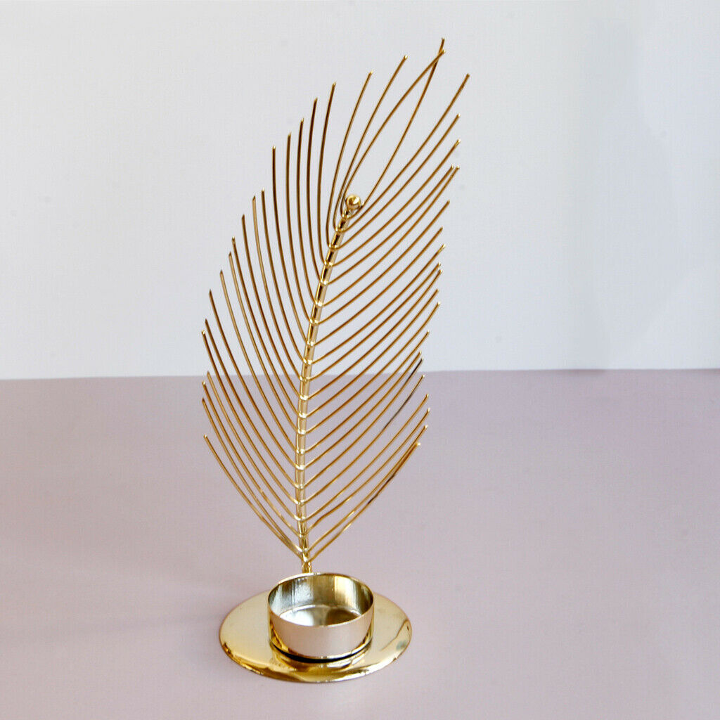 Feather Candle Holder Centerpiece for Party Home Decor Housewarming Gifts