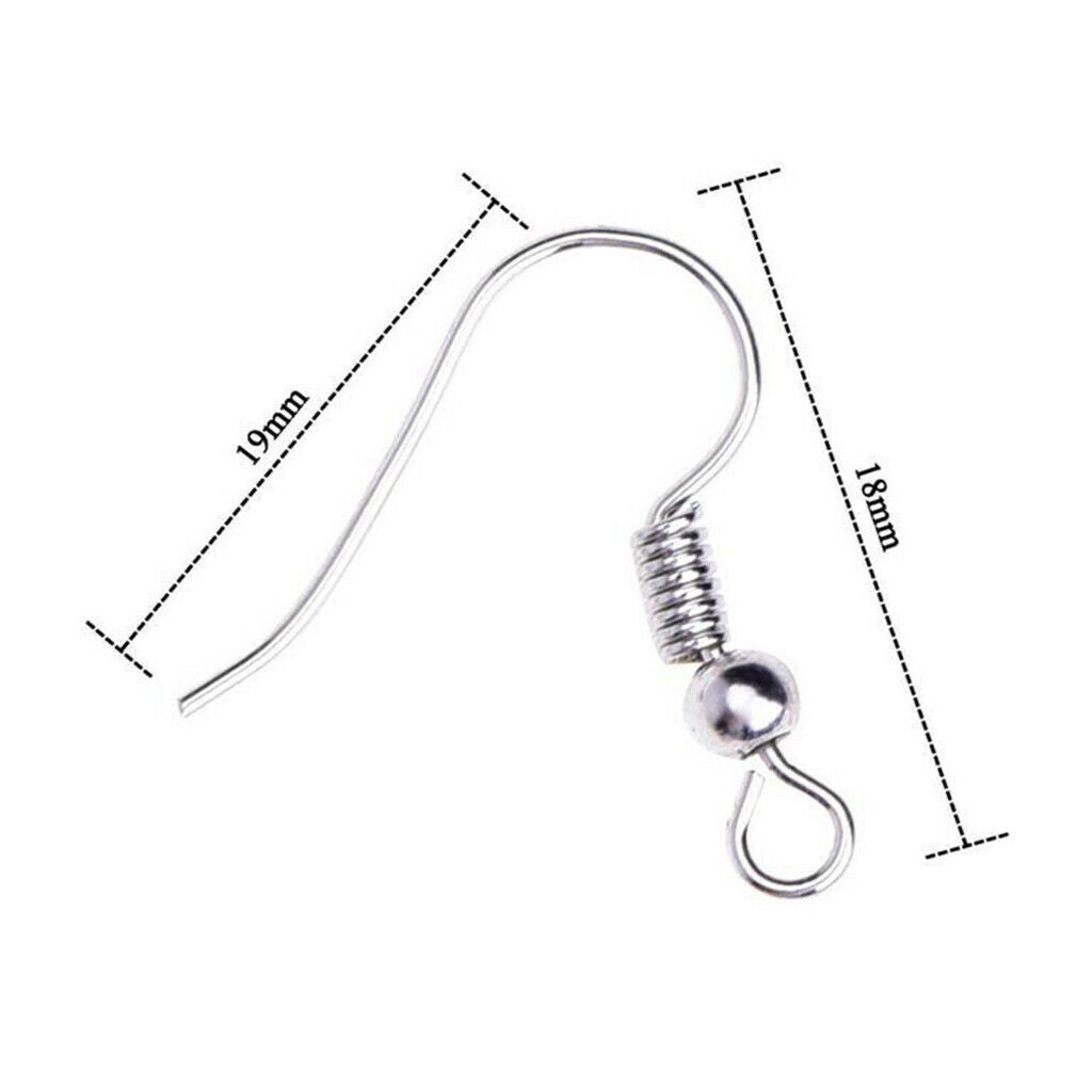 Wholesale 120x Metal Earring Hook Spool Ear Thread