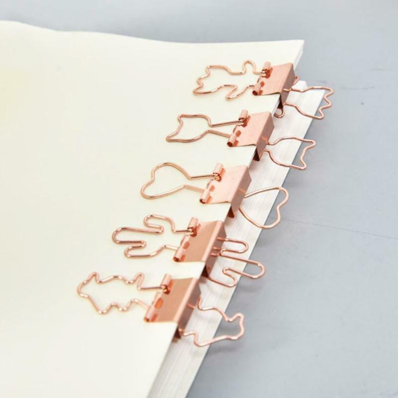 10 Pieces Small Paper Clips Mini Binder Clips Paper Clamps Swallowtail Clamp Set