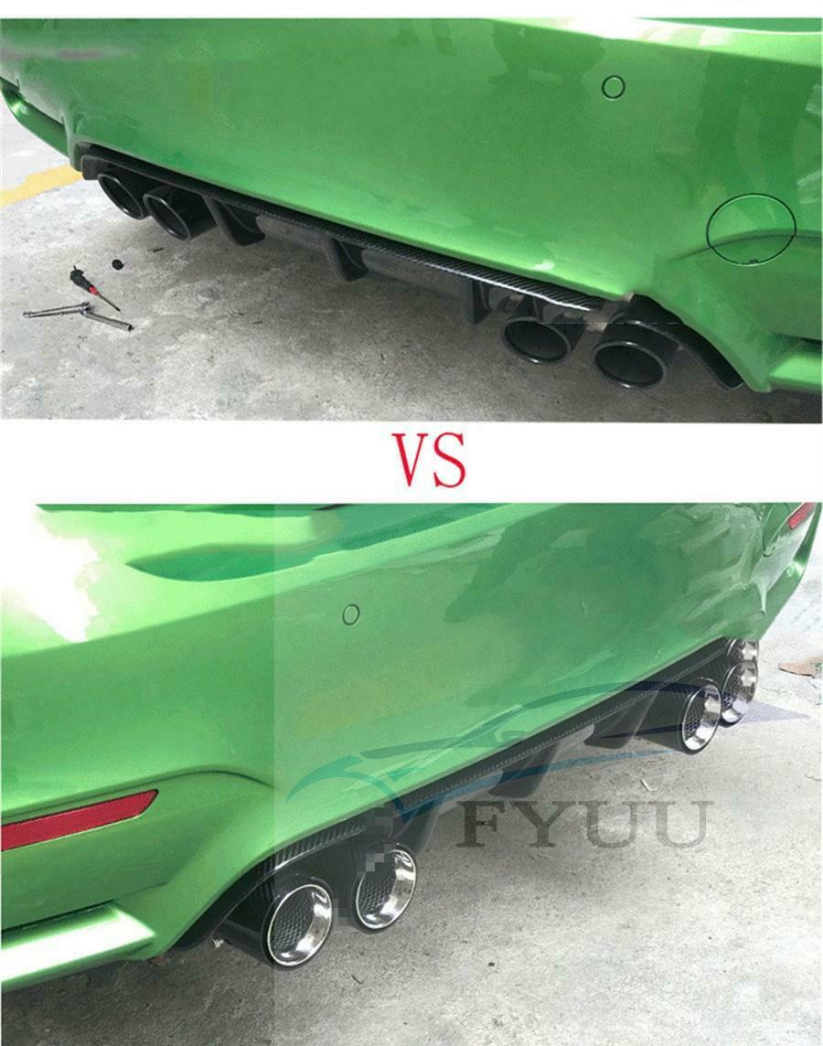 Exhaust Muffler Tip Gloss Carbon Fiber 1x Universal 70mm / 90mm Black for BMW