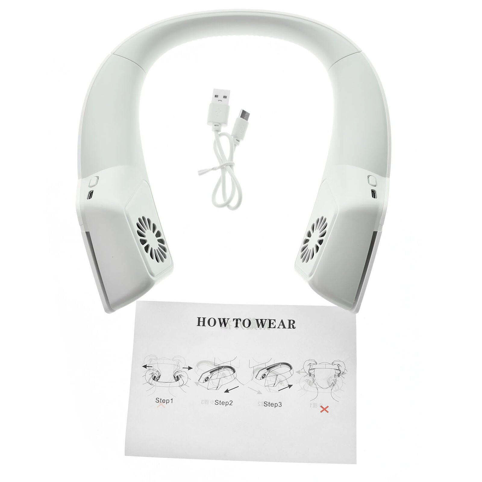 USB Portable Hanging Neck Fan Cooling Air Cooler Electric Air Conditioner