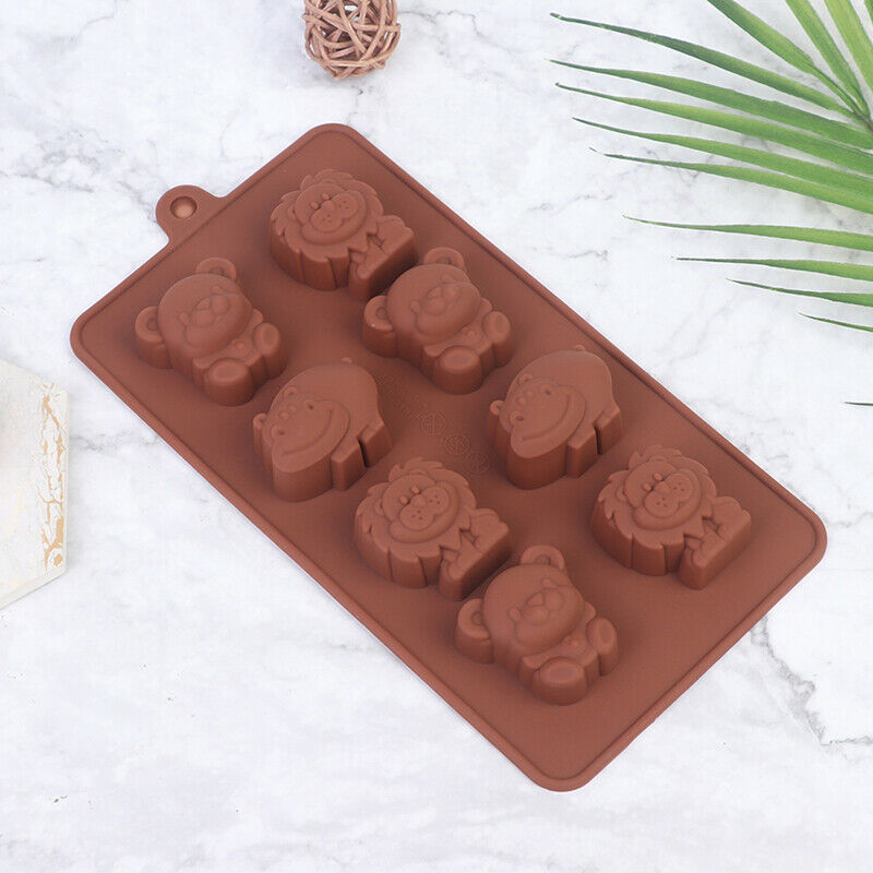 Animal Silicone Mold Hippo Lion Bear Shape Chocolate Soap Cake DIY Kitchenware