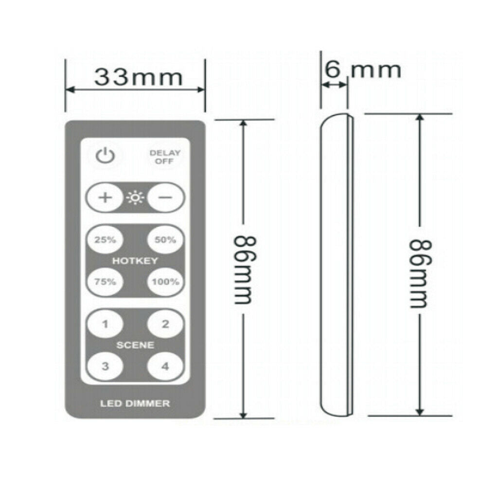Rotary Button 110-220V 150W LED Dimmer with IR Remoter For Power Supply IP44,