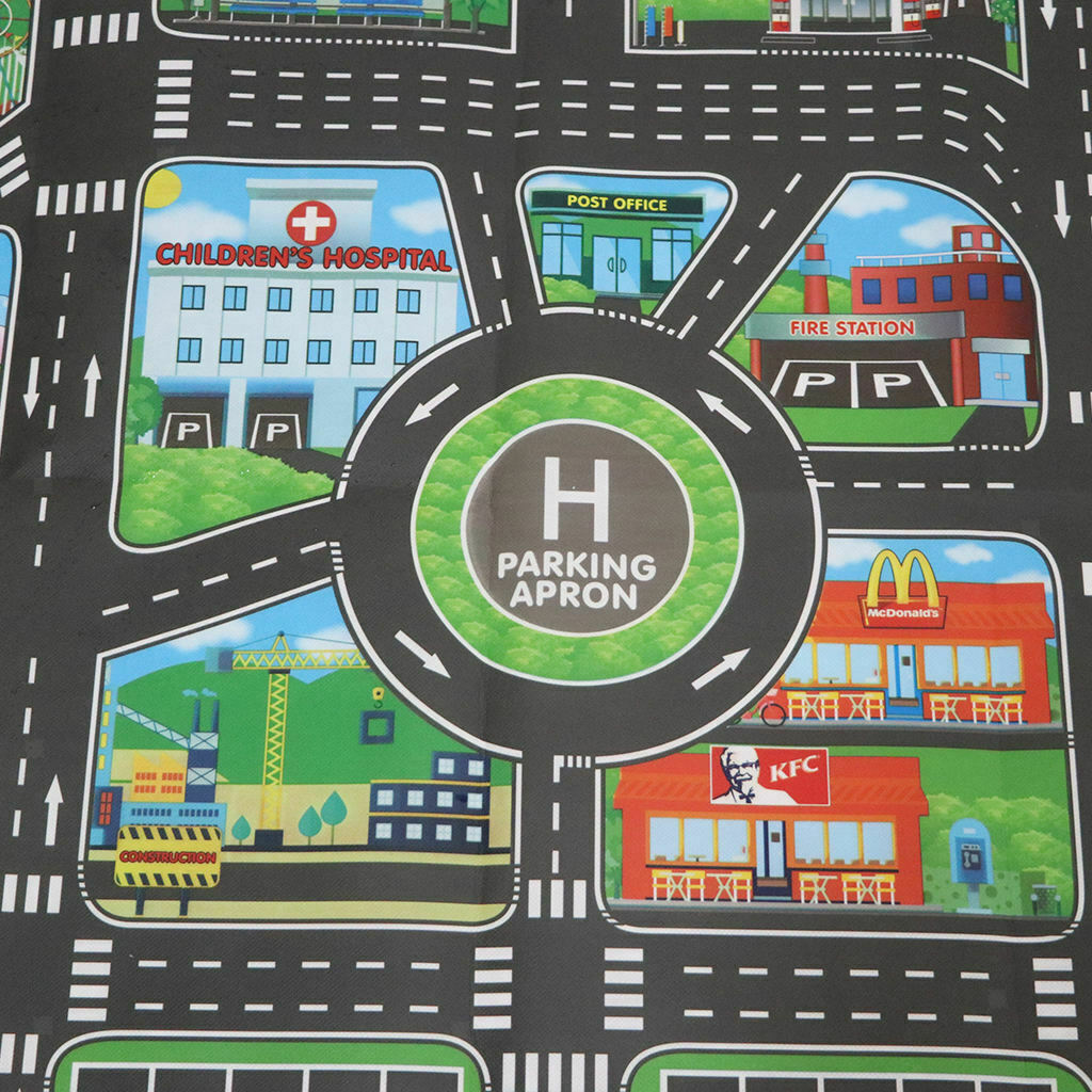 83x58cm City Play Mat Roads Car Trucks Train Pretend Game Developmental Toys