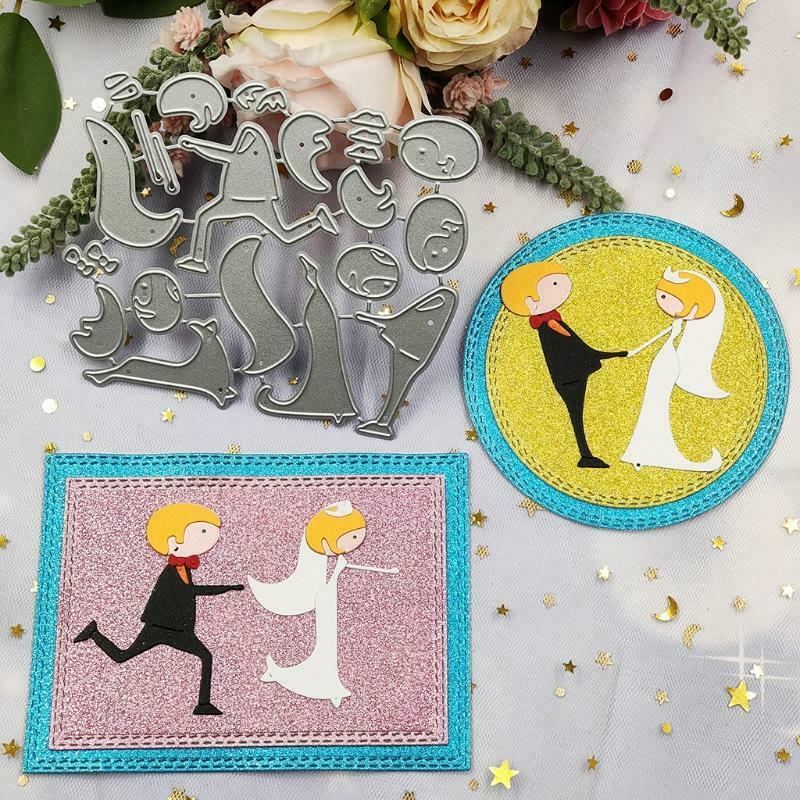 Wedding Bride Groom Metal Cutting Dies Stencil DIY Scrapbooking Album Paper Card