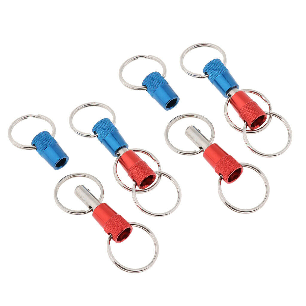 Outdoor Quick Release Keychains with Heavy Duty Split Rings Holder Keyring