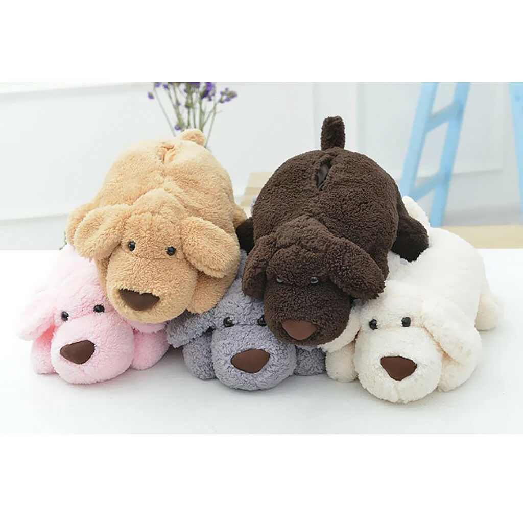 Brown Plush Dog Tissue Box Cover Puppy Holder Home Organizer Car Decor 42cm