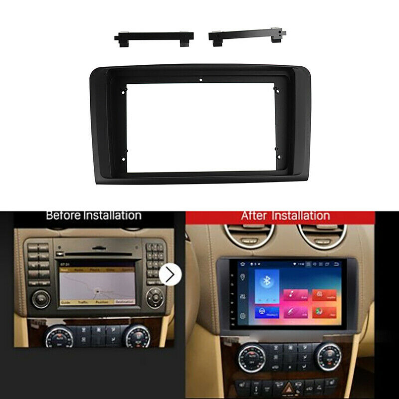 9 Inch Car Radio Fascias for 06-10 Benz ML W164 Dashboard Installation Trim E7W4