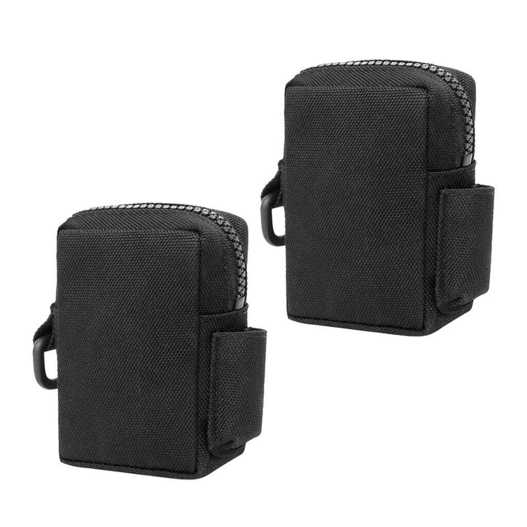 2Pcs Outdoor Compact Molle Belt Pouch Utility Pouch Accessory Bags - Black