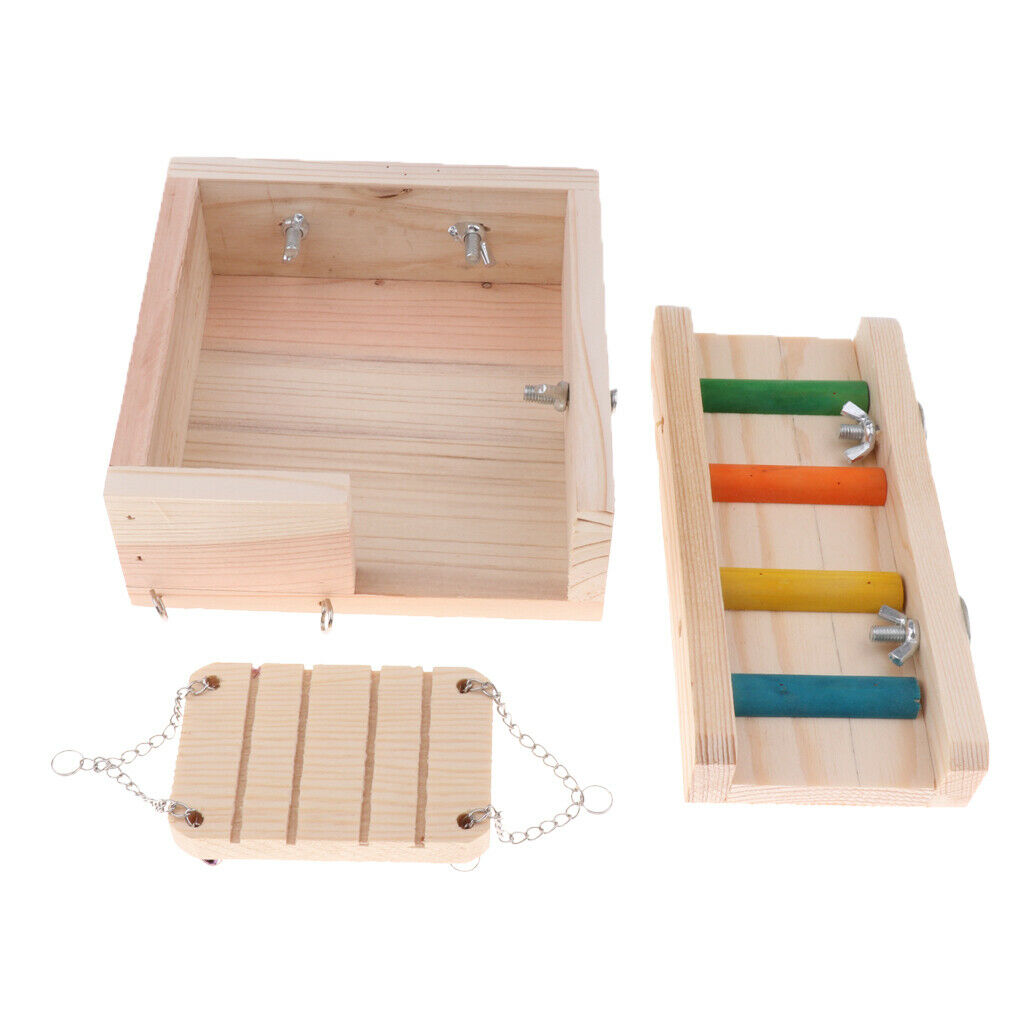 Wooden Ladder Platform for Mouse, Chinchilla, Rat, Gerbil and Dwarf Hamster