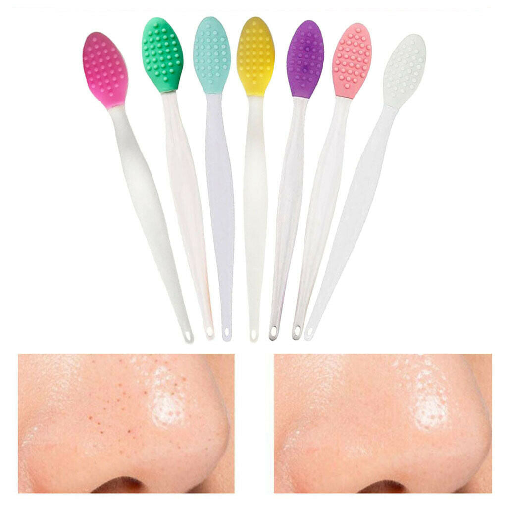 7Pcs Face Clean Wash Nasal Brush Peeling Blackhead Remove Brush Makeup Tools