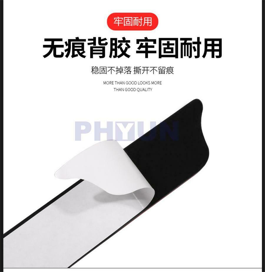 Car Rear Rubber Bumper Universal Black Protector Non-slip Pad Cover Sport Style