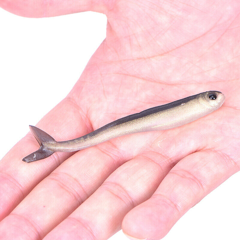 10X 80mm Soft Fishing Lure Minnow Saltwater Freshwater Worms Artificial Bait NL