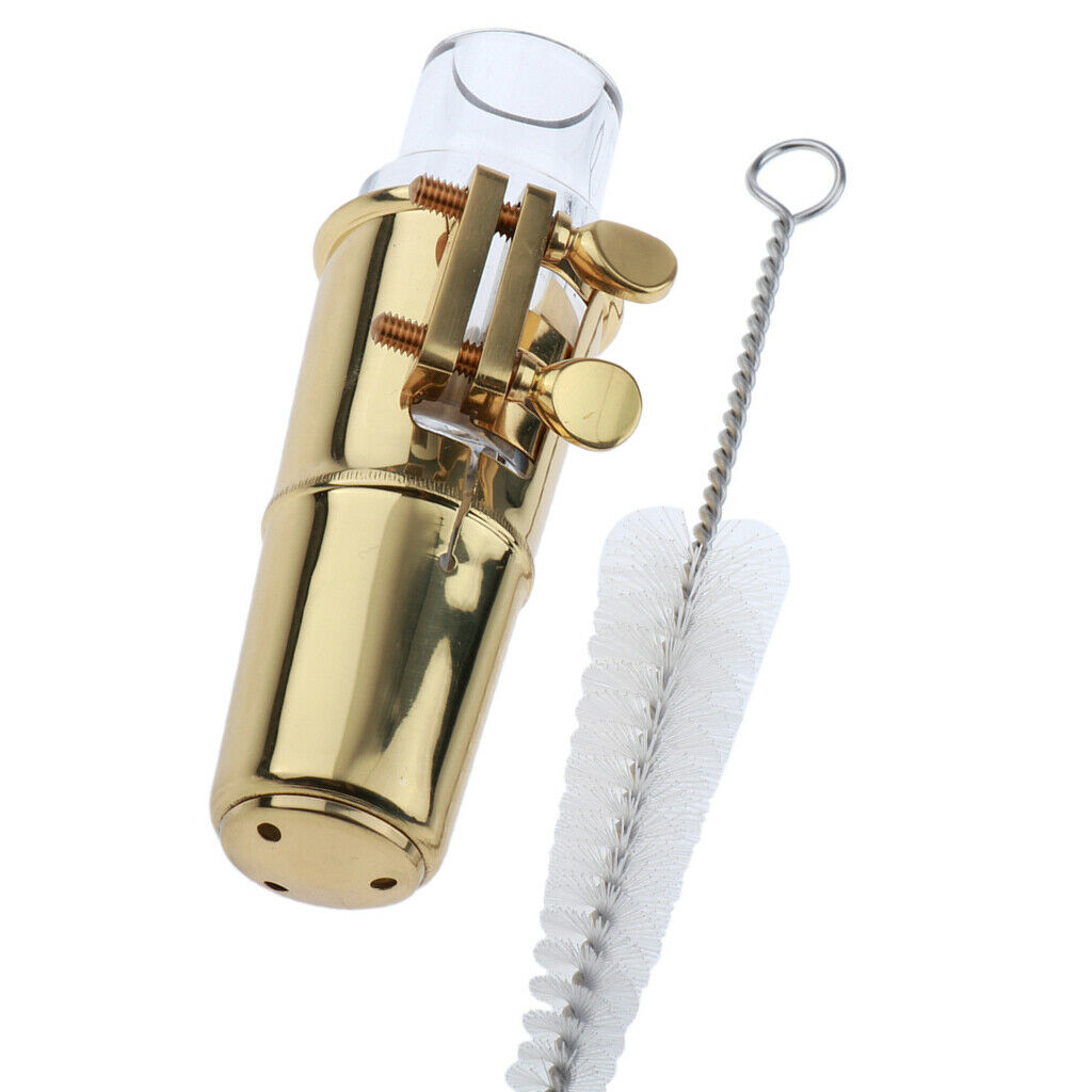 1 Set Transparent Crystal Alto Saxophone Mouthpiece with Ligature Brush