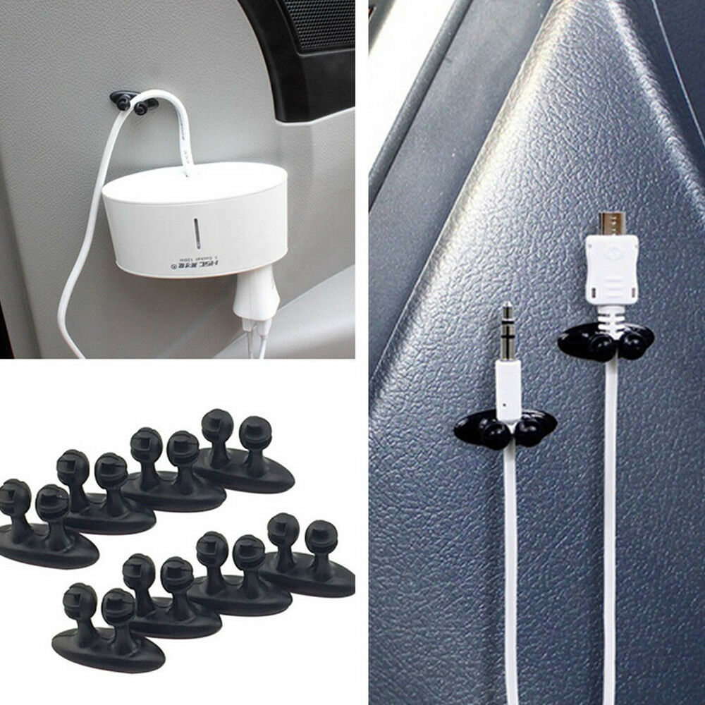 Car Charger Line Headphone/USB Cable Car Clip Interior Accessories 8Pcs/set