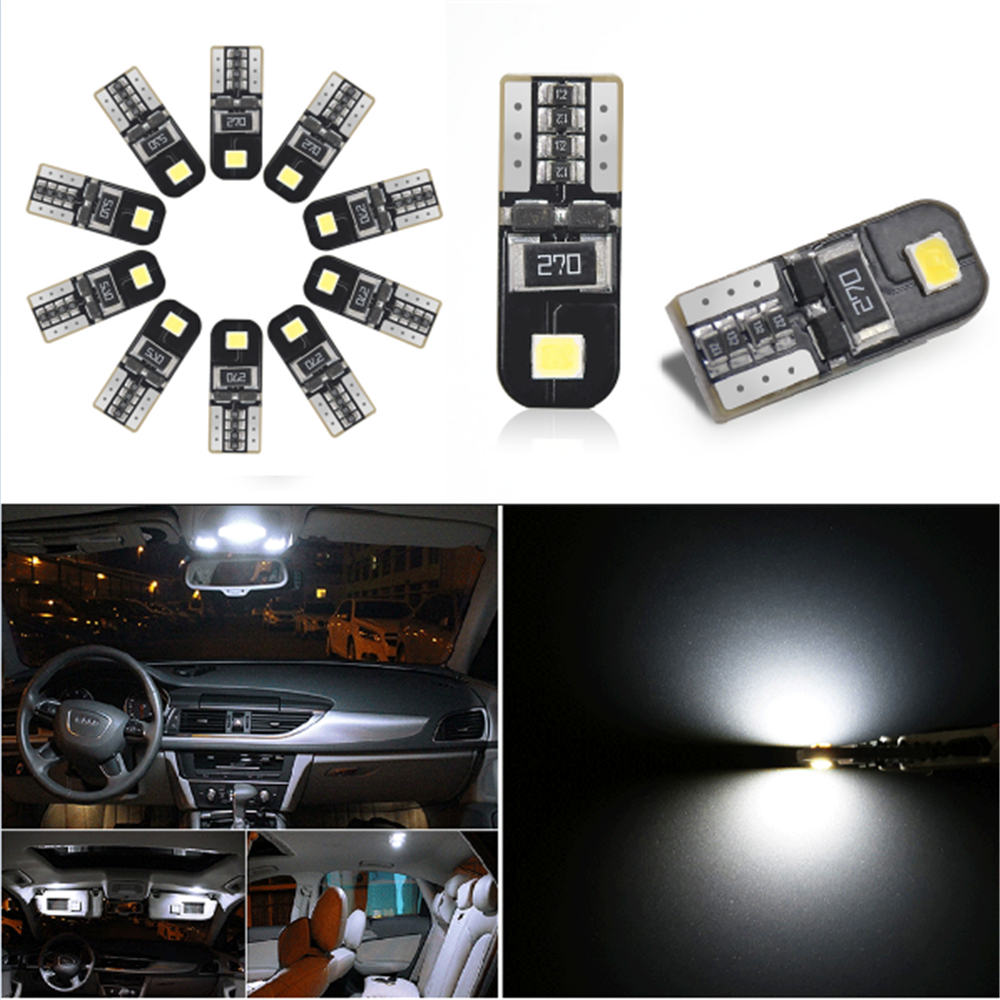 10* 6000K Canbus 2825 T10 168 194 W5W Dome License Side Marker LED Light Bulb US