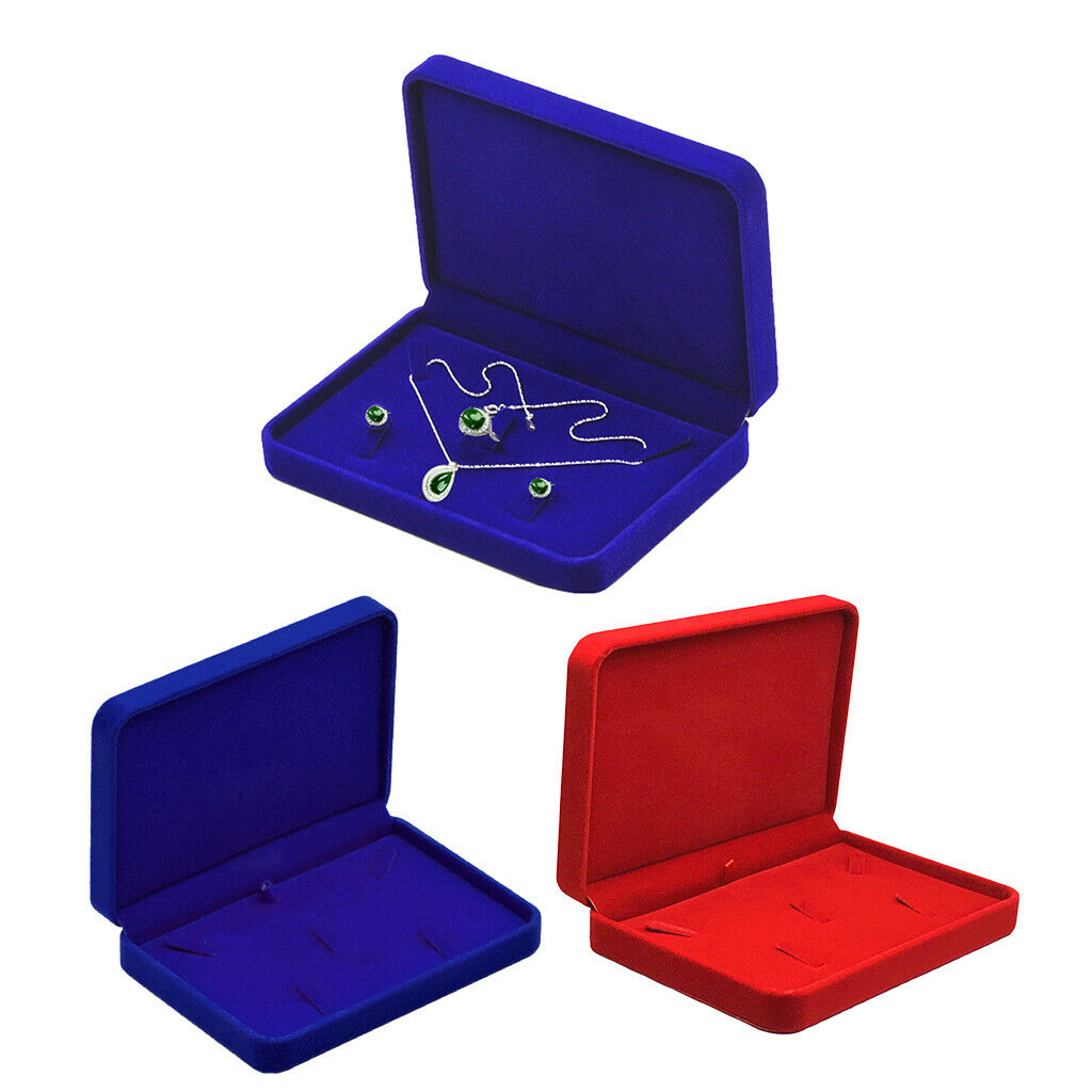 2Set Fashion Soft Velvet Jewelry Jewelry Set Box Necklace Storage Organizer
