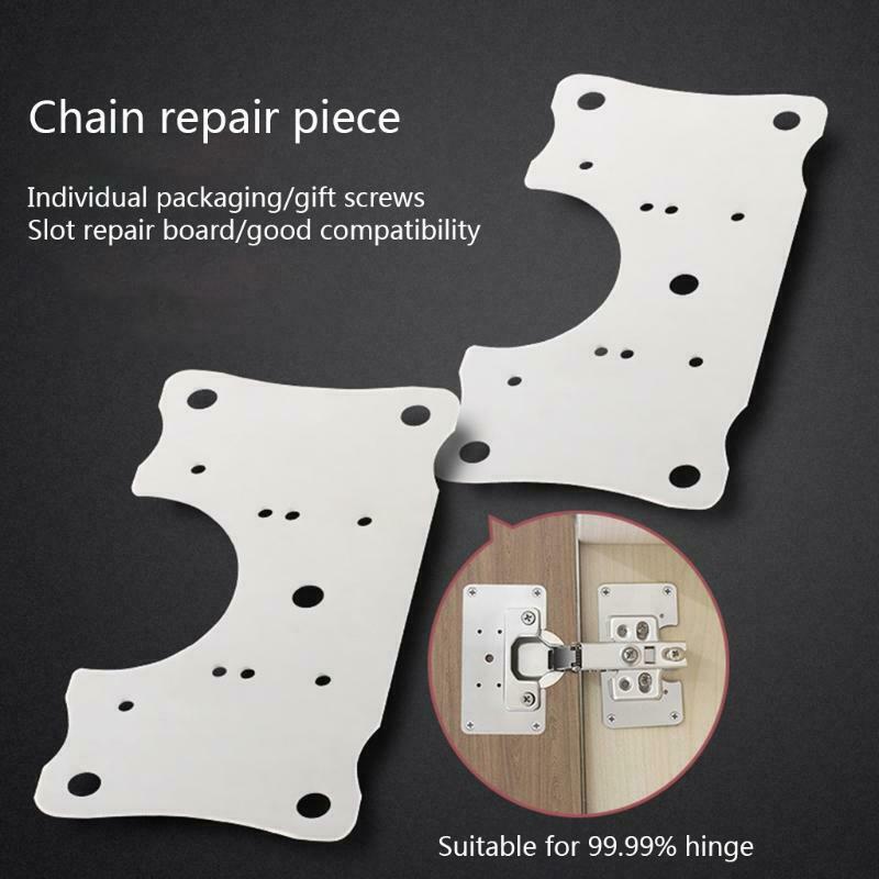 1x Hinge Repair Plate Stainless Steel Hinge Tools Cabinet Hinge Repair Plate Kit