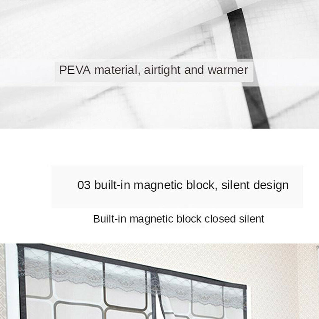 1 Pieces Anti-insect Door Curtain Grey Plaid Screen Screen Door Closure
