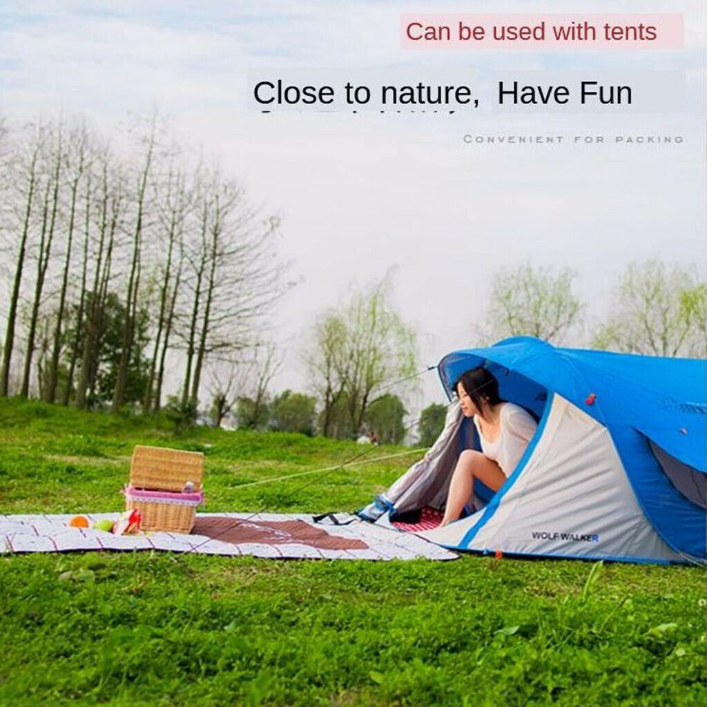 Folding Picnic Blanket Washable Camping Mat for Family Friends 55" x 67"