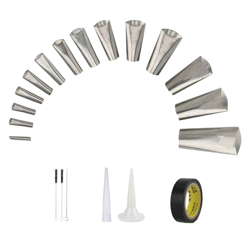 20pcs Caulking Finisher Nozzle STAINLESS Push Rod Caulking Applicator Tool