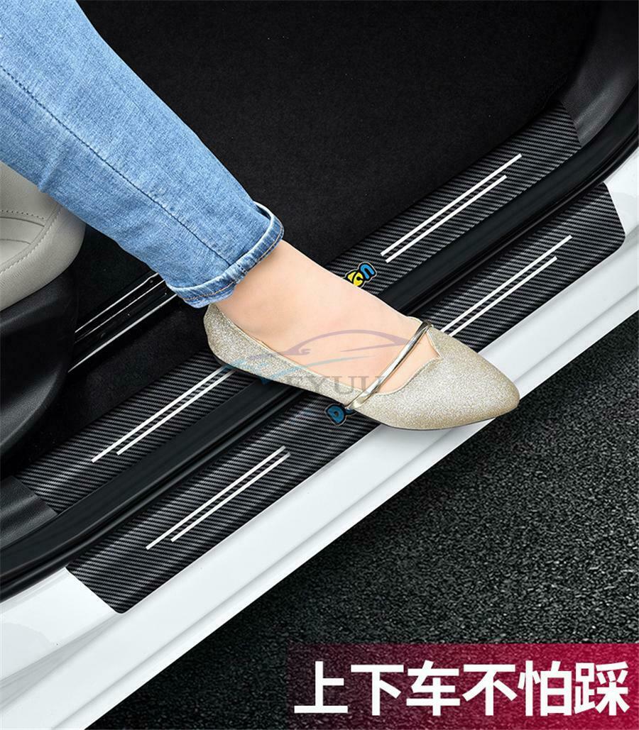 4PCS Universal  Bumper Corner Scratch Car Door Pedal Sill Plate Protection Cover