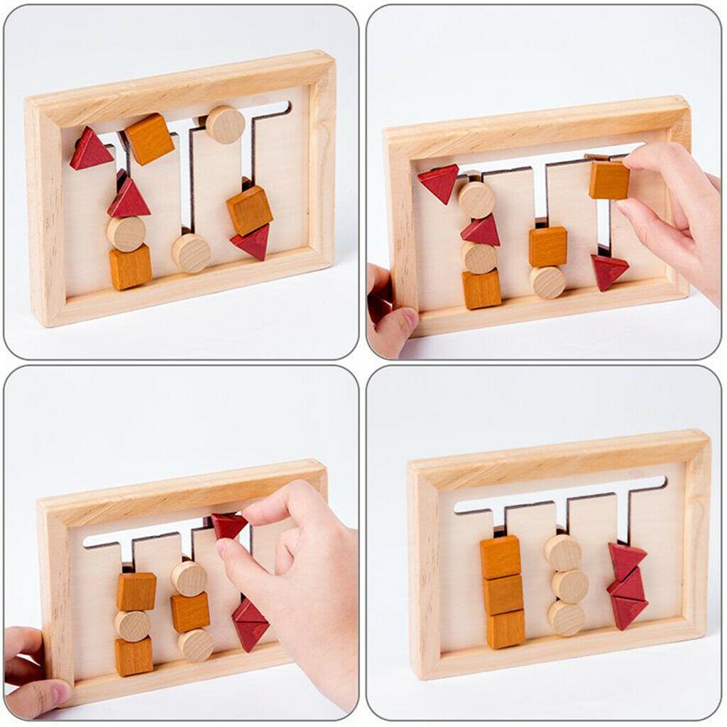 Toddler Wooden Shape Matching Toys Game Montessori Toys for 4-6 Years Old