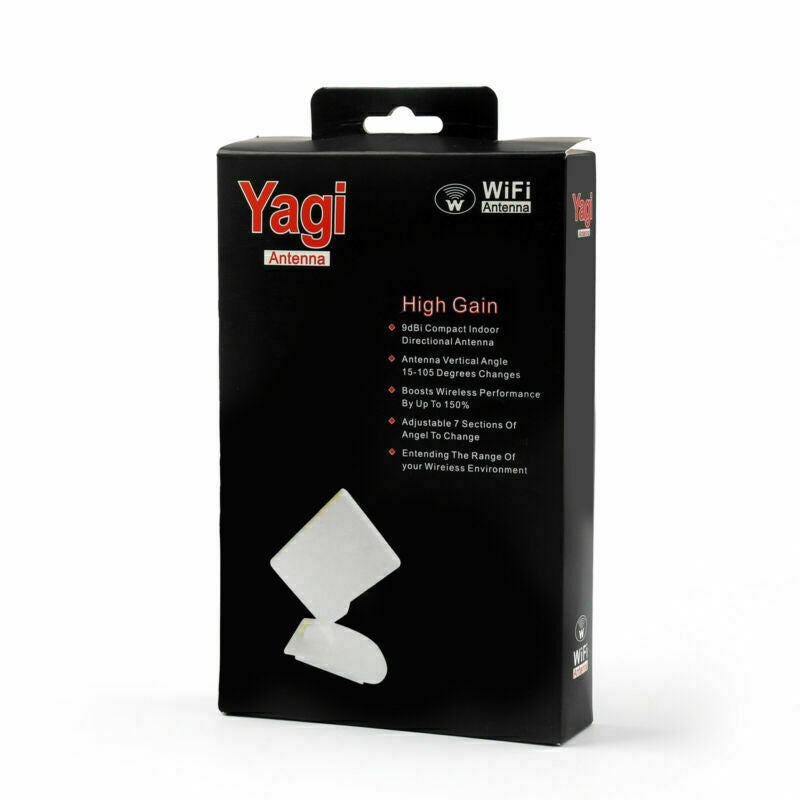2.4GHz 9dBi Yagi Directional Antenna High Gain WIFI Router Booster w/ Cable .